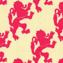 Red Lion Rampant Print Italian Paper ~ Carta Varese Italy
